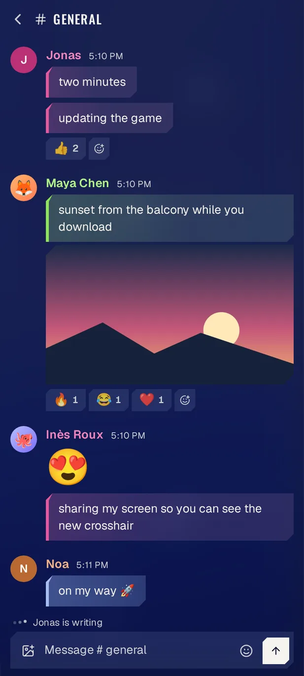 The same conversation on a phone.